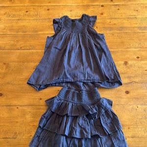 Wheat 2 piece set size 10 navy